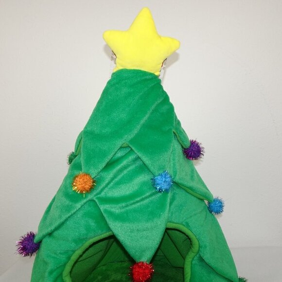 Christmas Tree Dog Cat House Pet Hut Cave Hiding Spot Cozy Area Travel - Picture 2 of 10